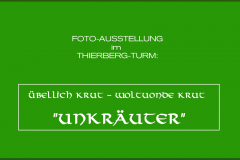 FOTOAUSSTELLUNG IM THIERBERG-TURM Übellich Krut - Woltuonde Krut