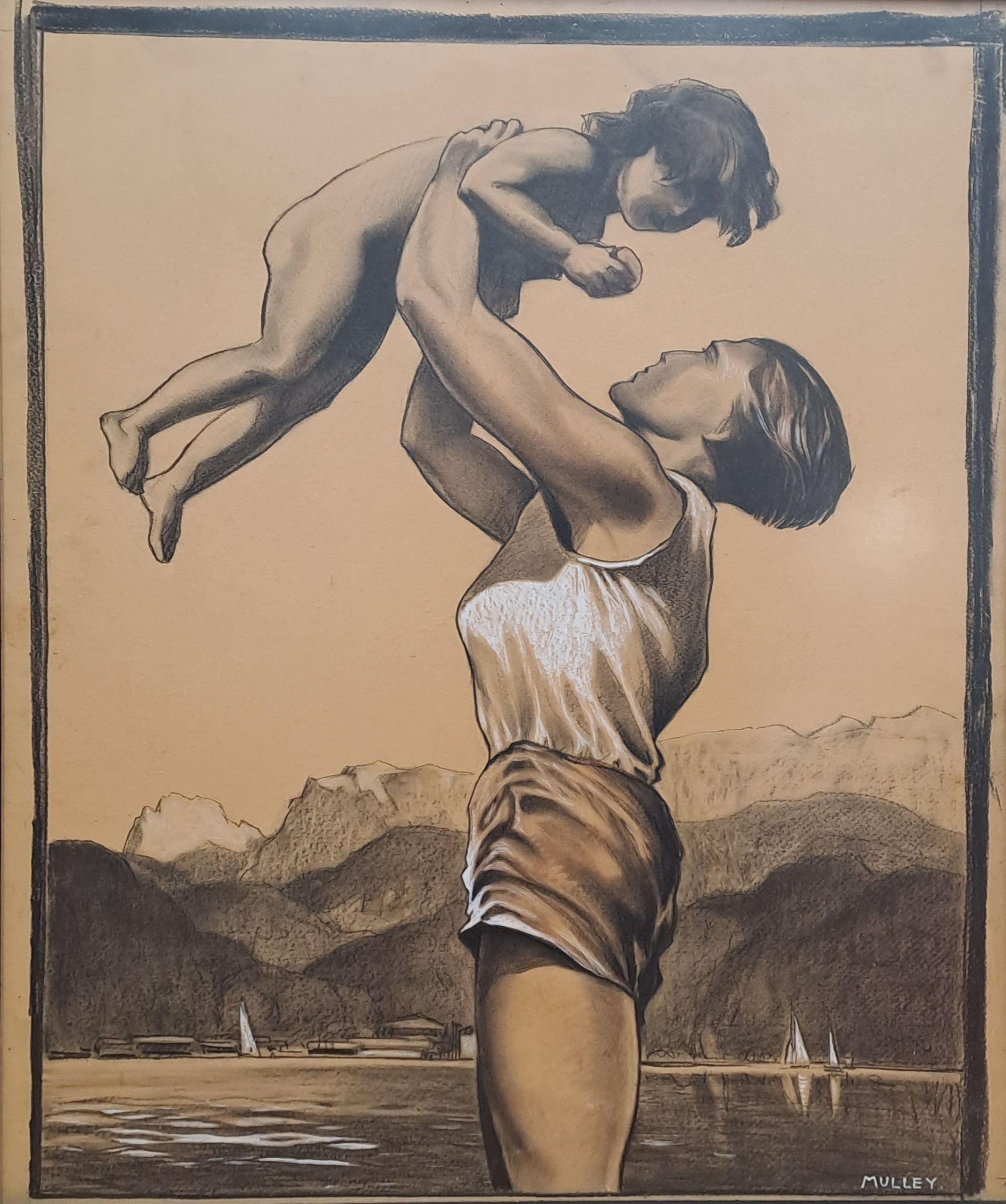 MAI 2023 Oskar Mulley Entwurf für ein Werbeplakat für das Hechtseebad