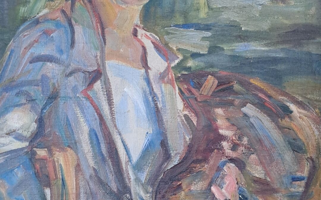 JULI 2025: Sieghilde Pirlo (1907 – 1978): Selbstbildnis mit Strohhut